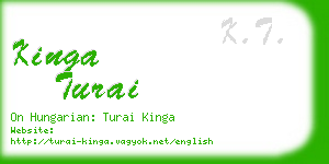 kinga turai business card